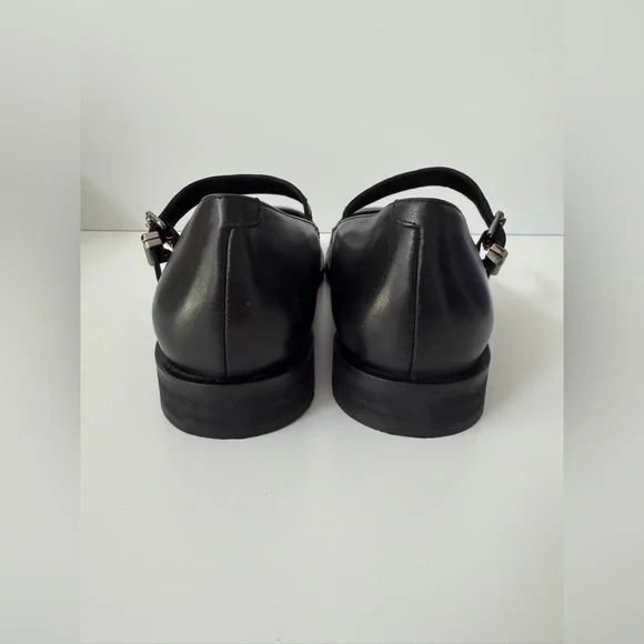 NWT Free People Mary Janes in Black Leather, Size 9 - Picture 4 of 10